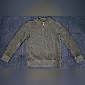 Nordstrom Boys Quarter Zip Cotton Sweater Grey Size 6
